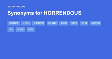 synonym for horror|other words for horrendous.